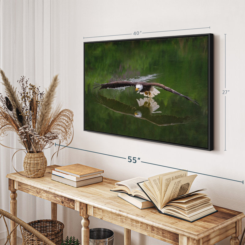 «Bald Eagle Reflection Wall Art», H 27 po x l 40 po