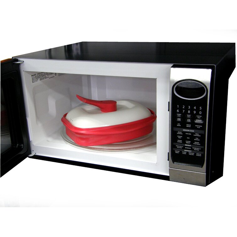 Rangemate Nonstick Microwave Grill Ceramic Coating Pan (Red)