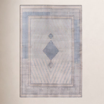 Favager Blue Light Brown Oriental Rug