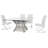 Wilken Glass Top Metal Base Dining Table-1507341065