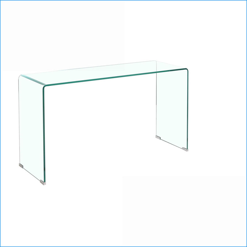 Table basse en verre trempé de conception simple pour le salon, peu encombrante Facile à nettoyer