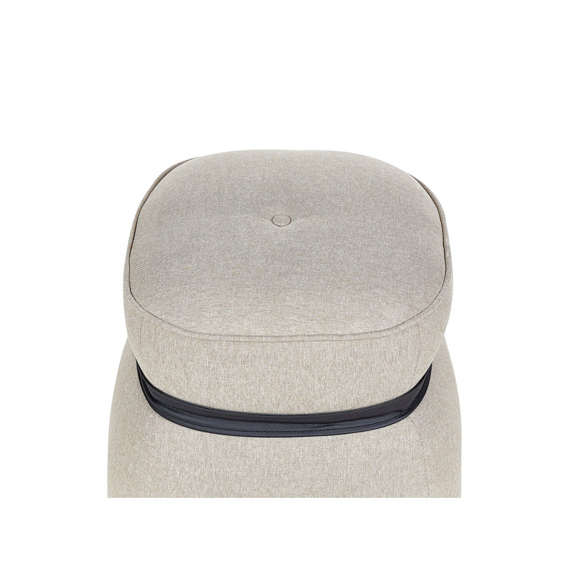 Raniah 45cm Wide Round Solid Colour Pouffe Ottoman