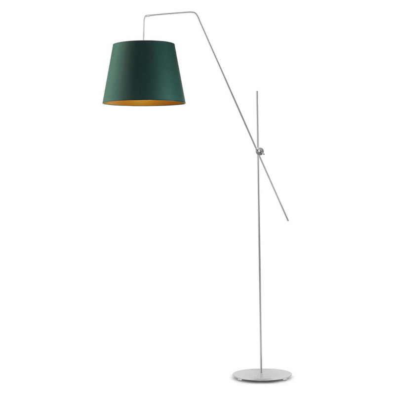Turcotte 176 H cm Task Floor Lamp, Dark Green, Silver