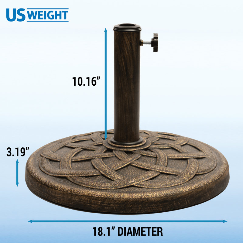 Poids américain: 26 lb Base de parasol ronde pour l'extérieur