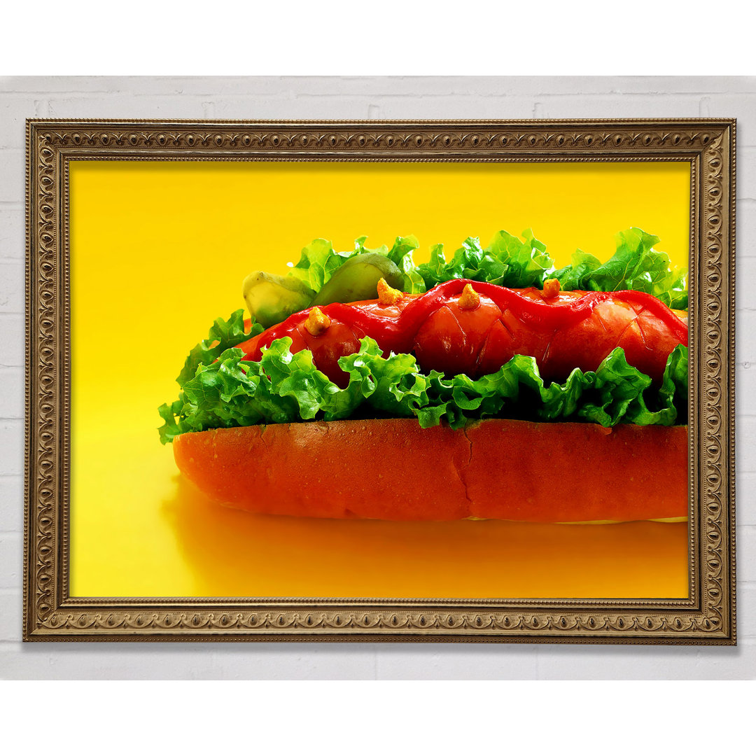 Hot Dog With Everything - Einzelner Bilderrahmen Kunstdrucke