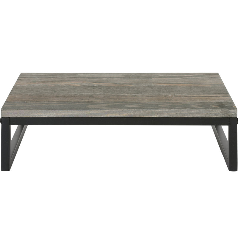 Solid Wood Computer Riser Monitor Stand, Grey