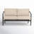 Delaine 56.5'' Wide Straight Powder Coated Aluminum Loveseat with Cushions-70110002-70110009