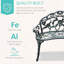 Banc en aluminium coulé pour 2 personnes Outsunny