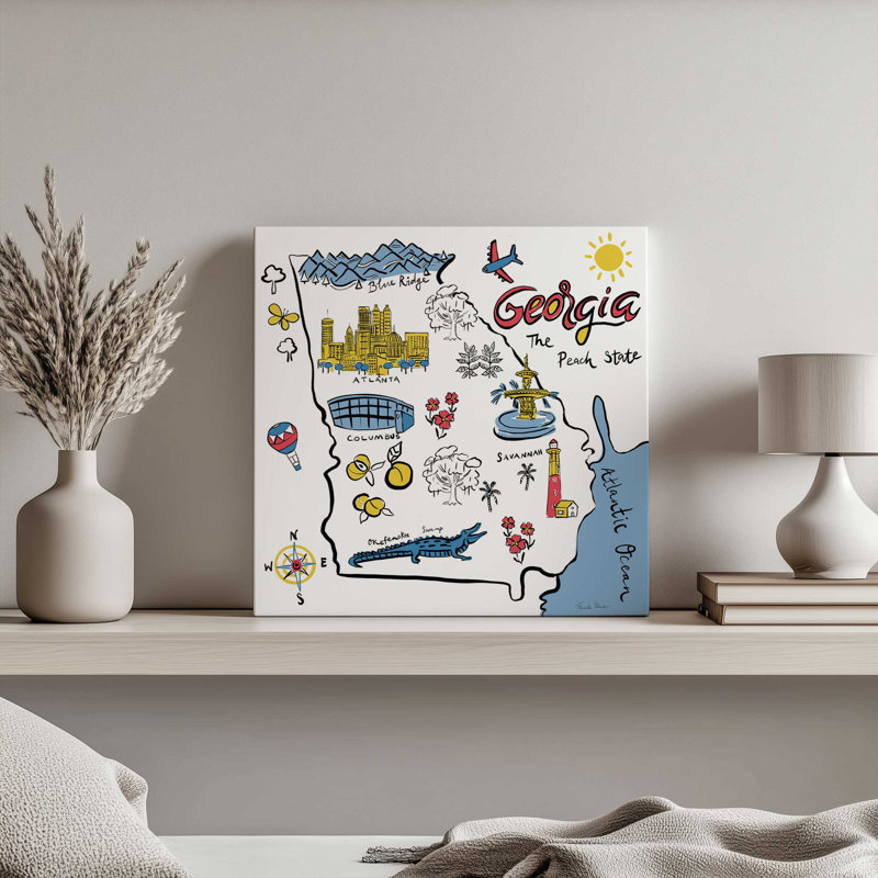 «Georgia» par Farida Zaman, reproduction d'art sur toile, H 20 po x l 20 po, Toile tendue, Ne s’applique pas