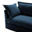 Fauteuil rembourré avec large - chenille bleue, siège, housse amovible, assise de salon spacieuse, tissu, stable-1625224086