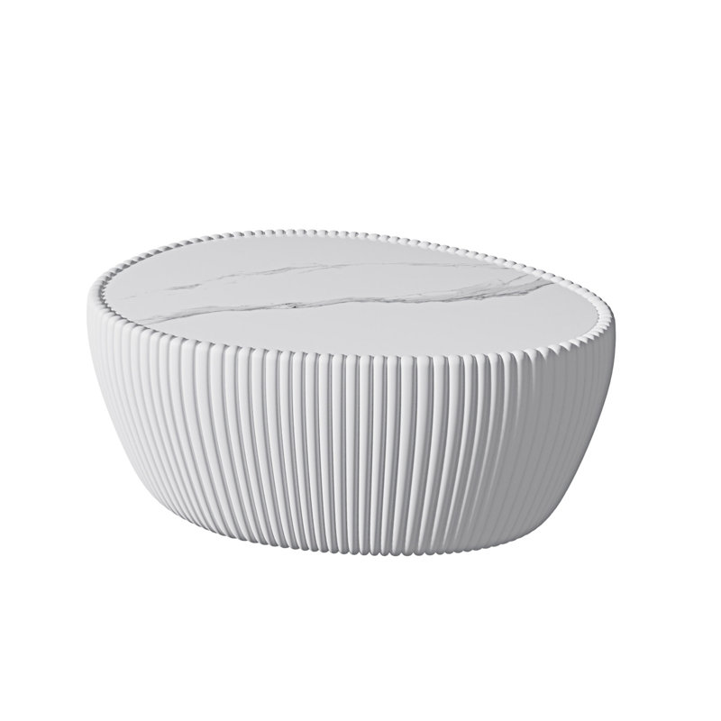 Table basse Sintered Stone, Blanc