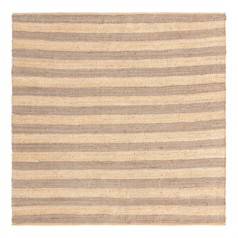 Fredric Hand Braided Striped Indoor Rug, Square 7'10"