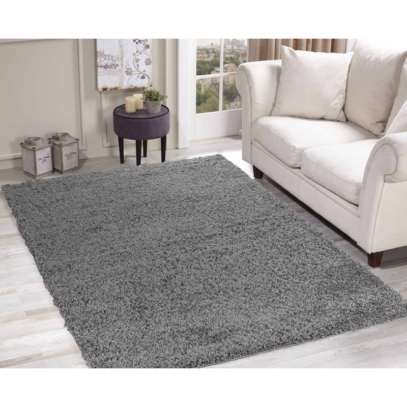Esterly Solid Colour Shag Area Rug, Rectangle 200 x 290cm