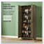 Armoire de rangement autoportante rustique avec conception anti-basculement