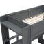 Lit mezzanine simple en bois avec bureau, rangement, lumières à DEL, charge - plusieurs lumières à DEL gris foncé, prise-1529900903