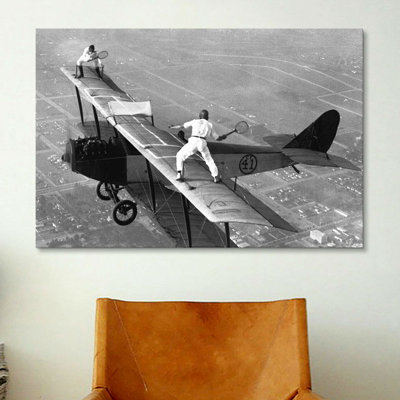 " Playing Tennis On A Biplane In 1925 " by Unknown Artist