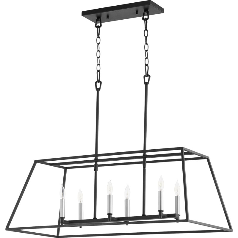 Arletta 6 - Light Kitchen Island Pendant, Noir