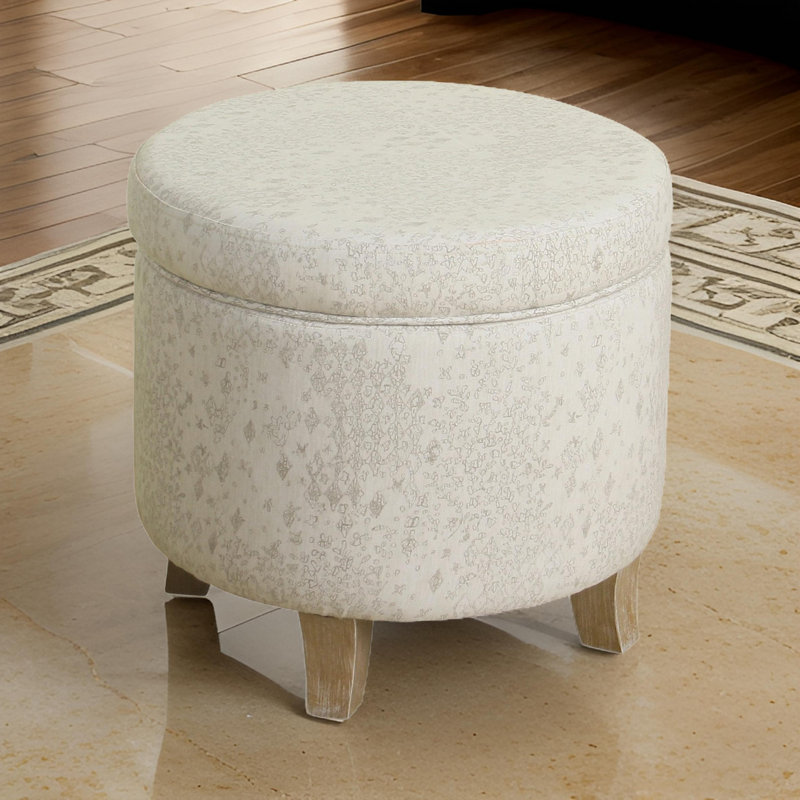 Repose-pieds de rangement rond de 19 po Asha Mid
