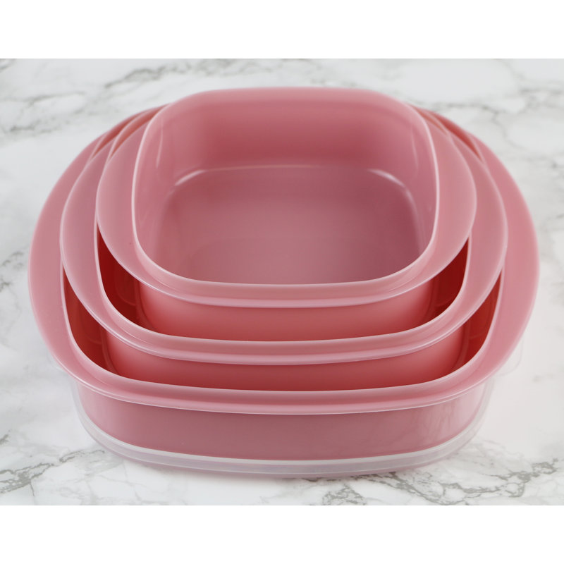Ensemble de 3 contenants alimentaires Argelis, Rose