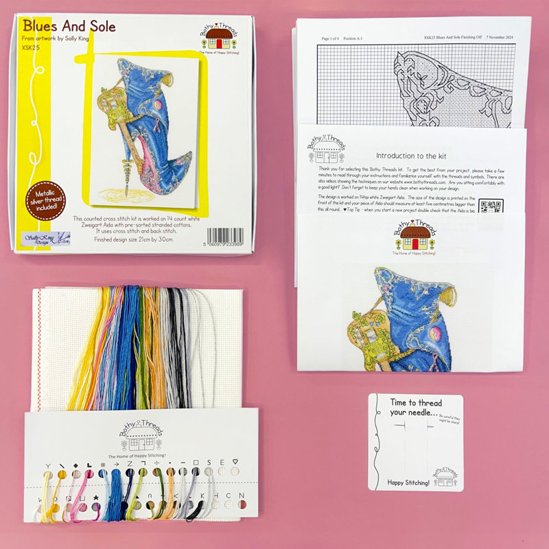 Blues and Sole Counted Cross Stitch Kit by Bothy Threads XSK25
