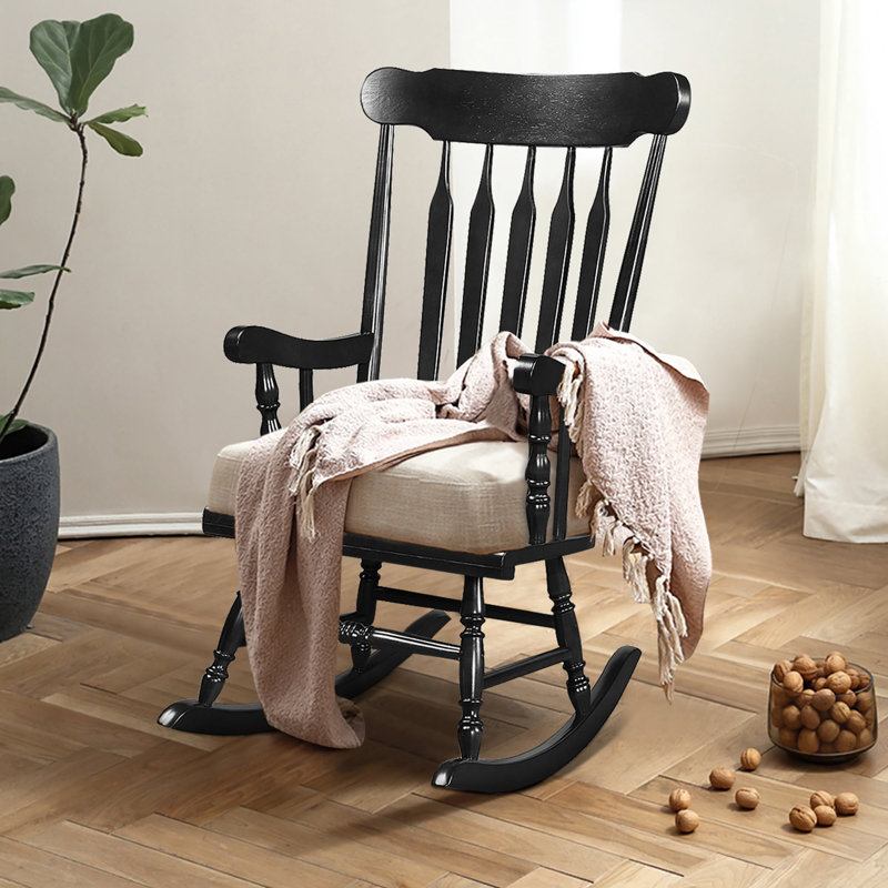 Alcott Hill® Rockhampton Solid Wood Rocking Chair & Reviews | Wayfair