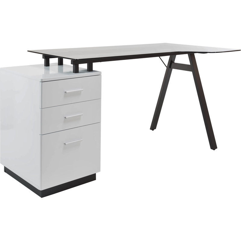 Brabham Curved Glass Computer Desk