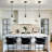 1-Light Pendant Light with Clear Glass Black Base-1242253708