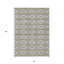 Tapis extérieur lavable à motif géométrique ivoire et brun 8 pi x 10 pi