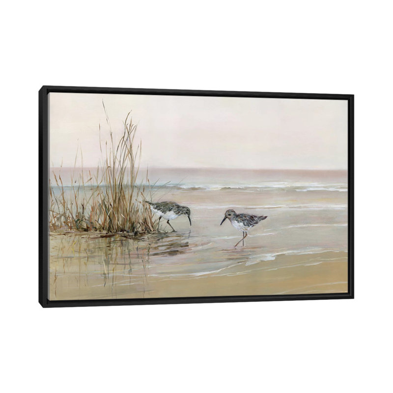«Early Risers I» par Sally Swatland - reproduction d'art, H 26 po x l 40 po x 1,5 po, Toile avec cadre noir, Pas de tapis