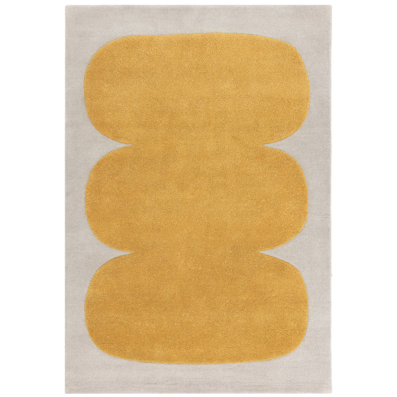 Bloxson Yellow/Grey Area Rug, Rectangle 200 x 290cm