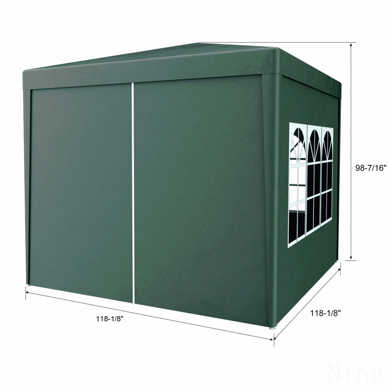 10X10FT Gazebo, For Party Use With Removable Sidewalls (Green), Green