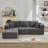 L-Shape Sectional Couch with Left Facing Chaise-1649949935