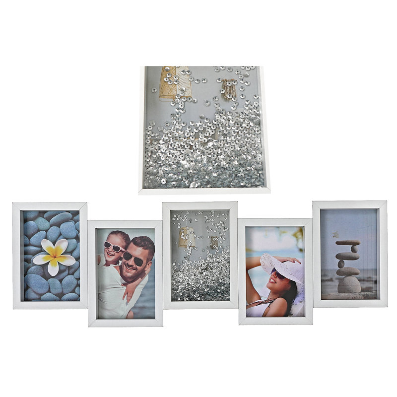 Ensemble de 8 cadres photo simples 8 "x 10" en blanc