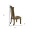 Ensemble de deux chaises d'appoint de salle à manger rembourrées en similicuir et bois