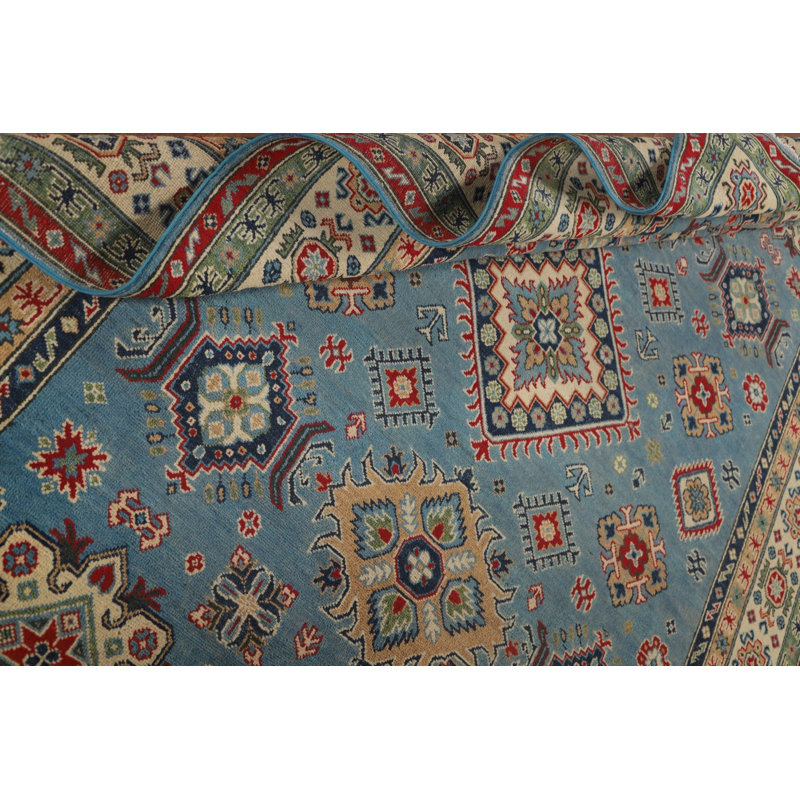 Tapis oriental bleu clair Kazak 7 x 10