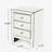 Lera Mirrored Glass Top 3 - Drawer End Table