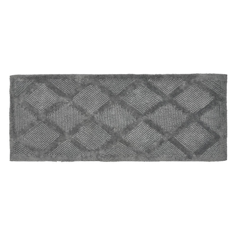 Gerlinda Cotton Blend Bath Rug, Dark Gray