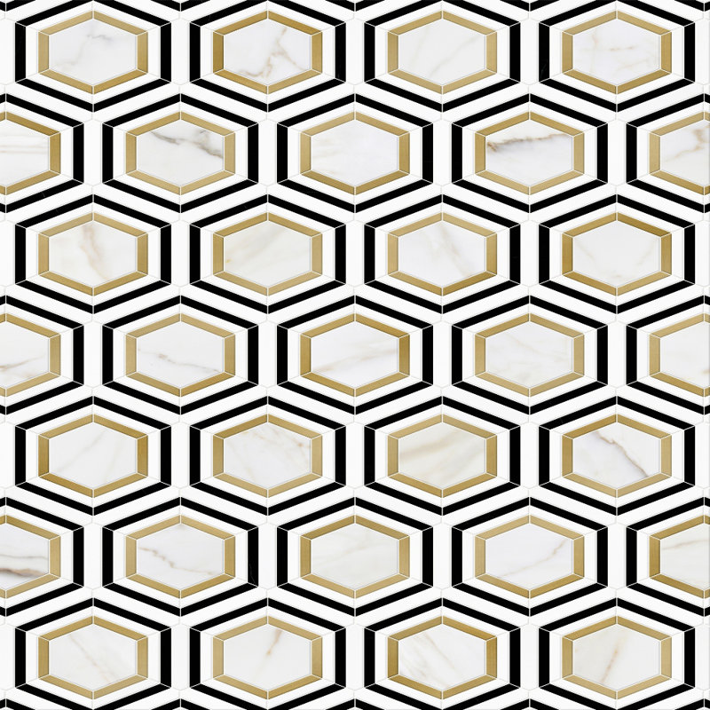 Honeycomb Polished Stone Tile