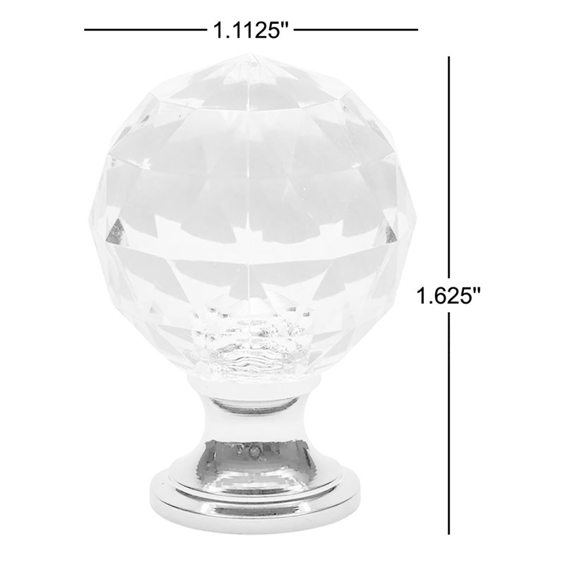 CK Series 1 1/8" Diameter Round Knob, Chrome