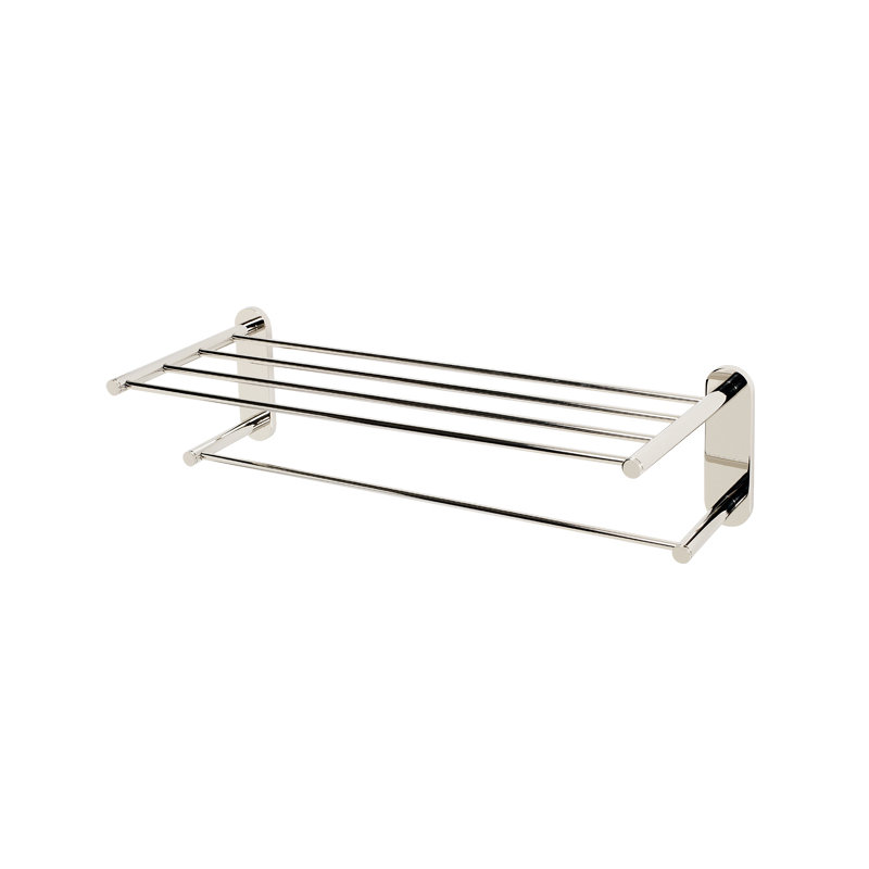 Contemporary I Wall Shelf, Polished Nickel