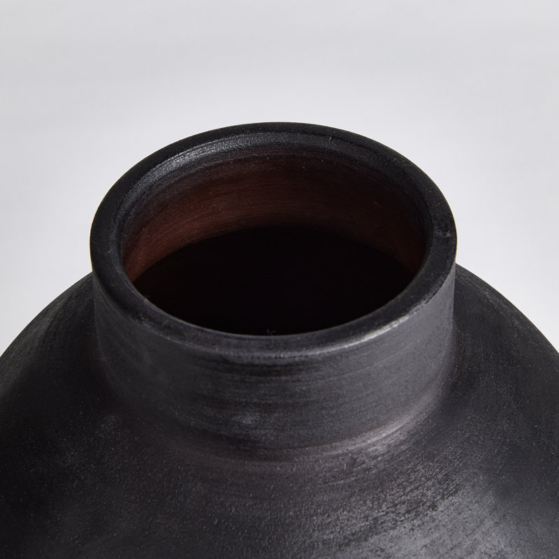 Analia Handmade Table Vase, 12.75" H x 9.5" W x 9.5" D, Ecru