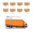 Upholstered U-Shaped Corduroy Sectional 5-Seat Sofa with Storage and Ottoman-1753175869