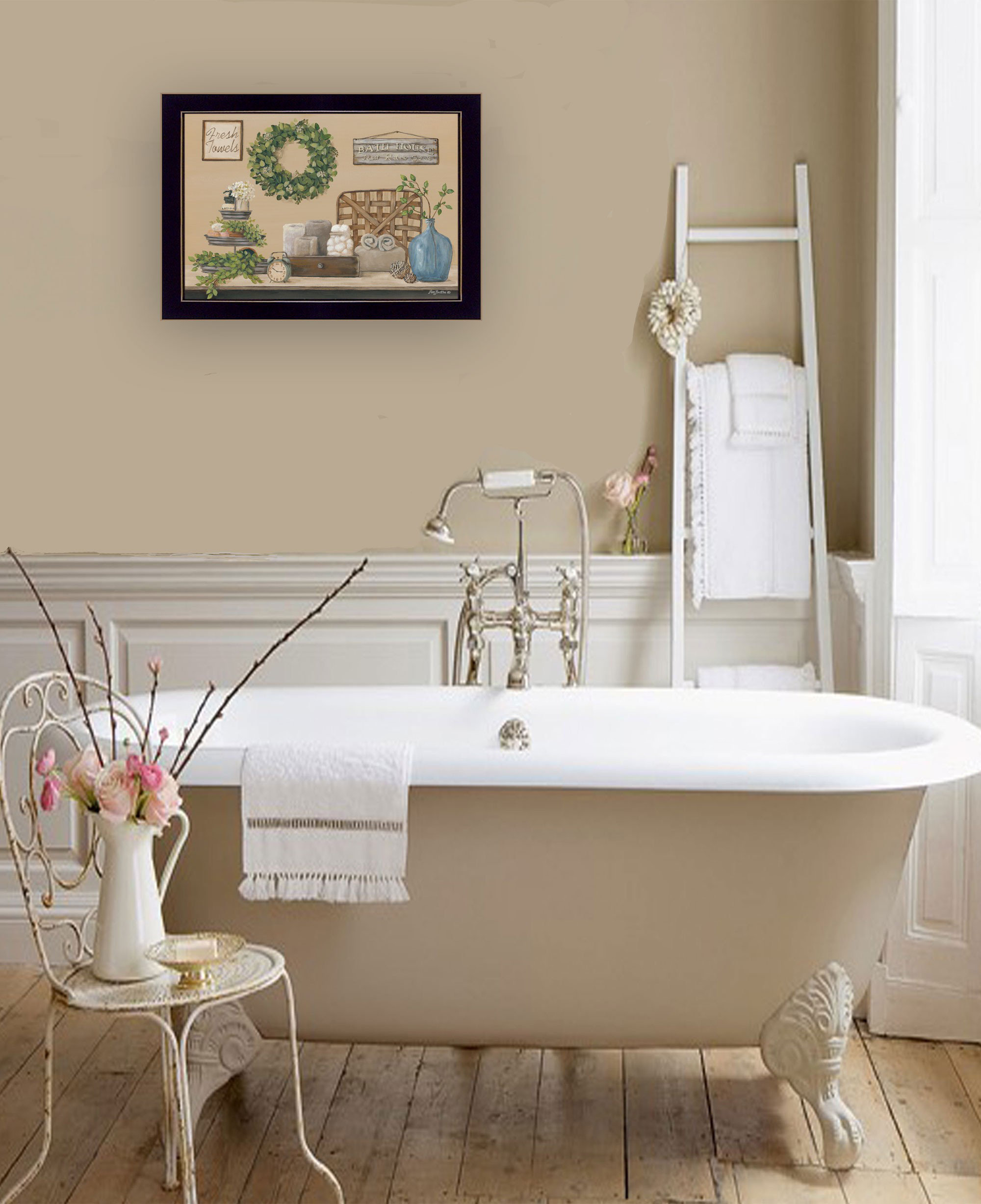 Ophelia & Co. Farmhouse Bathhouse Black Framed Print Bathroom Wall Art ...