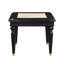 Table de bout carrée noire et beige Jonnatan