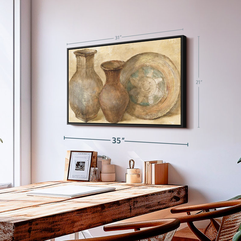 «Woven Vessels II Wall Art», H 31 po x l 21 po
