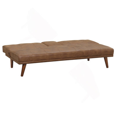 Upholstered Tufted Convertible Sofa With Cup Holders And Wooden Legs, Perfect For Comfort And Versatility In Any Living Space.