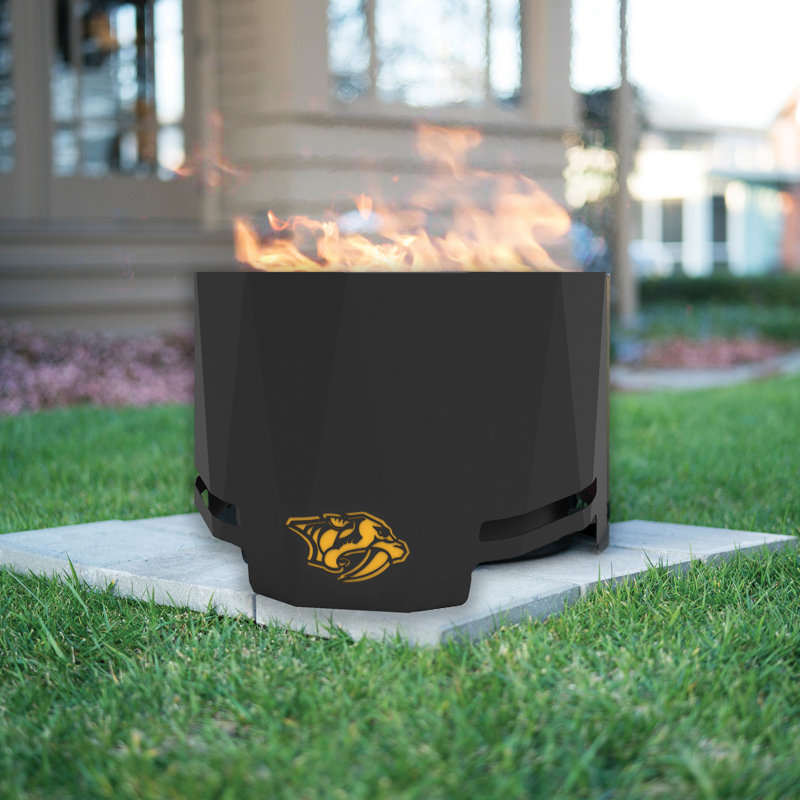 Round Steel Smokeless Fire Pit, Nashville Predators