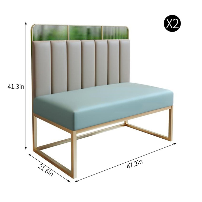 Banc rembourré en similicuir haut de gamme