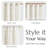 Linen Blend Semi-Sheer Rod Pocket Curtain Pair-654547564-654547567