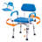Swivel Shower Chair 360 Degree, Adjustable Shower Seat with Pivoting Arms & Padded Bath Seat for Inside Shower or Tub